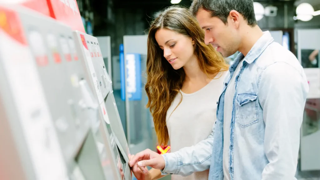 Comprando billete del tren